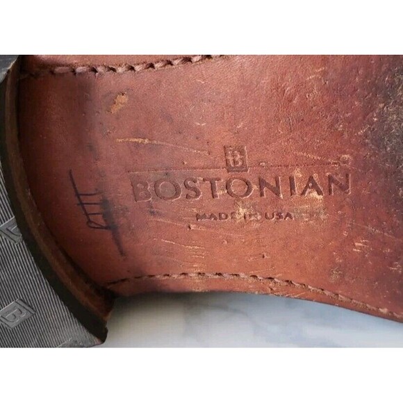 Bostonian Men's Wingtip Oxford Dress Shoes Size 8 (D/B) Leather Black - Picture 9 of 9